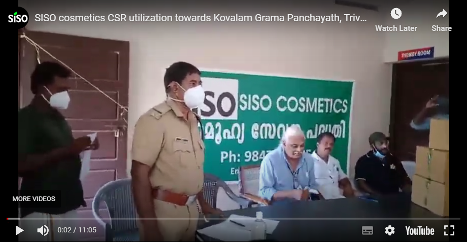 SISO cosmetics CSR utilization towards Kovalam Grama Panchayath, Trivandrum March 2022